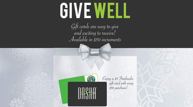 DASHA® gift cards