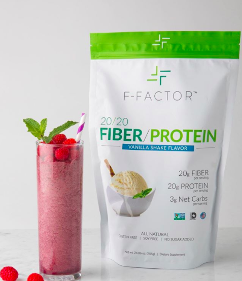 F-Factor 20/20 Fiber/Protein Powders, in Chocolate or Vanilla, 24.68 oz, $44.99